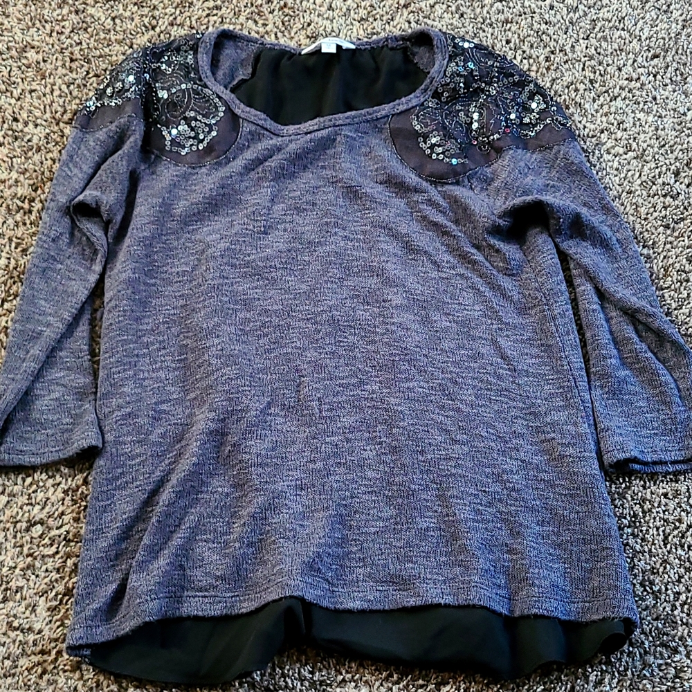 Charming Charlie Gray Sweater
